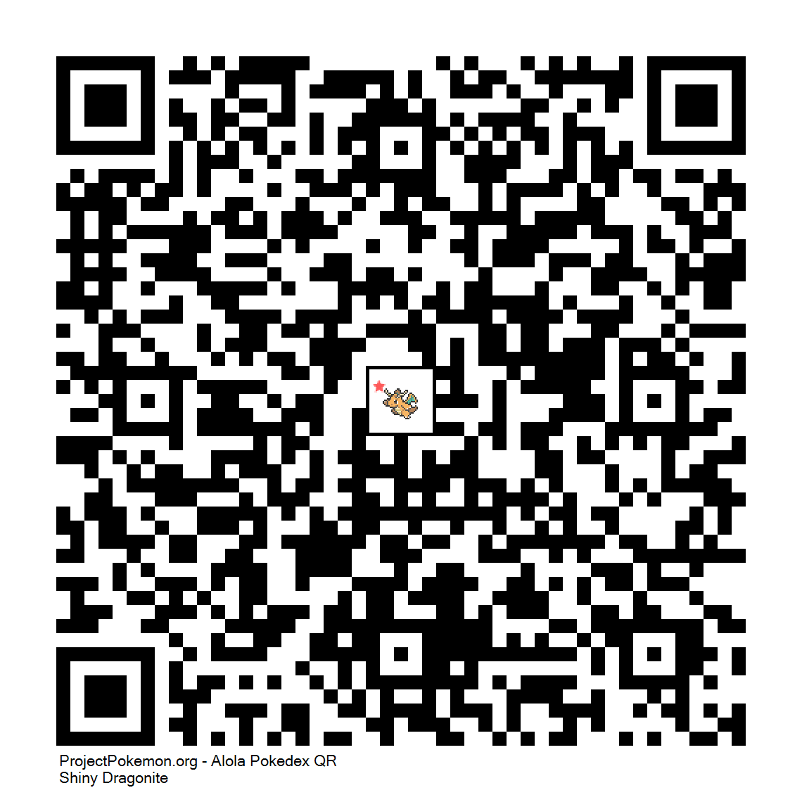 Cdigo QR de Dragonite variocolor